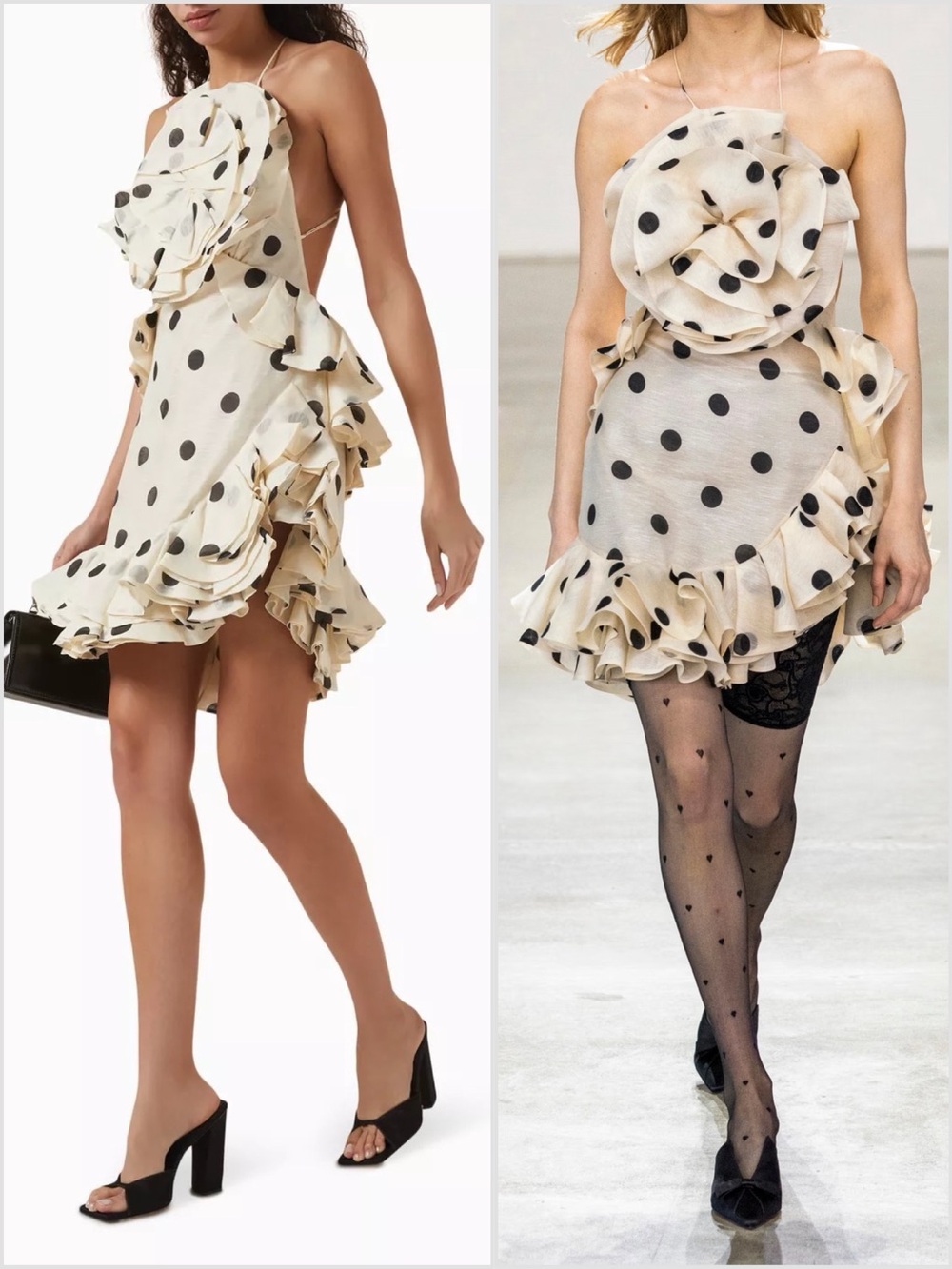 Zimmermann Crush Ruffle Halter Polka Dot Linen Silk Organza Mini Dress 4 US NWT - Picture 3 of 17